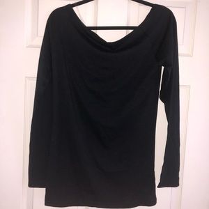 Black long sleeve off the shoulder top!